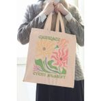 Embrace Every Moment Boho Bohem Temalı Baskılı %100 Pamuklu Ham Bez Bej Çanta