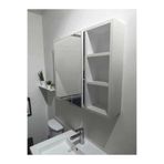Emdief Home Aynalı Banyo Dolabı Tek Kapaklı Iki Raflı 60X65X15 cm