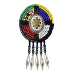 EMDOMO Etnik Stil Hanfu Şapkalar Antik Stil Plaj Bohem Boncuklu Püskül Aplike Saç Giyim Çanta Aksesuarları Egzotik Stil, Halk Etnik Tarzı 2 parça (E)