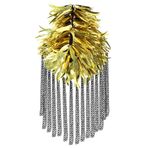 EMDOMO Metal Püskül Zincir Epaulet, Boncuklu Omuz Panoları, Rozet Punk, Ay Pullu Apoletler, Omuz Pimleri, Üniforma Aksesuarlar 2 parça (Altın)