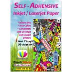 Emek Bilişim 120GSM Inkjet ve Laser Yazıcı Uyumlu A4 Mat Yüzeyli 50 Adet Sticker Güçlü Yapışkanlı Etiket Kağıdı