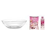 Emek Dekoratif 3,8 lt Şeffaf Tabaklı Oval Orkide Saksı+ 3 lt Orkide Toprağı ve 225 ml Bitki Besini