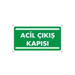 Emek İkaz Levhaları 966 Acil Çıkış Kapısı Uyarı/ikaz Levhası 12X25 Dekote(Fotolümen)
