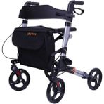 Emek Sağlık Wipperman marka Alüminyum Lüks Rollator Yürüteç Gri - 80 cm