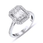 Emel Diamond 0.72 ct Pırlanta Baget Yüzük