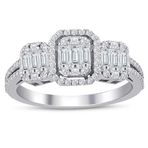 Emel Diamond 0.85 ct Pırlanta Baget Yüzük