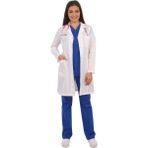 Emel Tekstil Beyaz Kadın Forma Uzun Kol Uzun Boy Önlük - 50