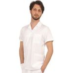 Emel Tekstil Doktor Erkek Beyaz Alpaka Üst Forma - 50