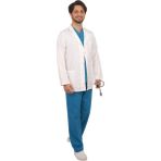Emel Tekstil Doktor Erkek Yaka Beyaz Önlük Uzun Kol Standart Boy Unifroma - 36