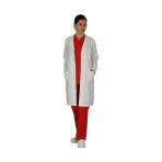 Emel Tekstil Doktor Gold Alpaka Kadın Beyaz Klasik Uzun Kol Uzun Boy Önlük Uniforma - 36