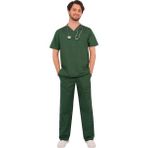 Emel Tekstil Doktor Likralı Terikoton Erkek Haki Forma V Yaka Takım Uniforma 4822 Xs Beden - 1 - 2