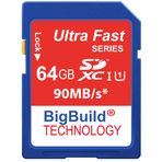 Ememorycards 64 GB Ultra-Hızlı 90 MB/s SD SDHC hafıza kartı Canon EOS 1100D kamera için