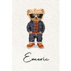 Emeric: Cahier personnalisé avec prénom Emeric | Cadeau d'anniversaire pour enfant, garçon, homme, copain ... | Nounours | 110 pages lignée, Petit Format 6x9 pouces (15,24 x 22,86 cm)
