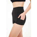 EMFURE Siyah Kadın Kısa Toparlayıcı Yüksek Bel Spor Şort Voleybol Biker Leggings Fitness
