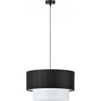 EMG Design Kumaş Başlık Modern Siyah Beyaz Pasta Avize - Siyah - Beyaz