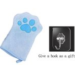 Emg Hızlı Kuruyan Köpek Banyo Eldiveni Evcil Hayvan Bakım Eldiveni Çok Renkli Yumuşak Emilici Pençe Baskısı Köpekler Kediler Için, Banyo Kurulama Temelleri Renk: Mavi (Yurt Dışından)