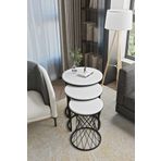 EMGA HOME Zenith Zigon Sehpa - Beyaz