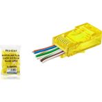 Emh Store Cat6 Ez RJ45 Konnektör - 100 Adet Sari / Ekonomik Poşet Paket ND2408