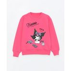 Emila Kids Kız Çocuk Önü Baskılı Sweatshirt - Pembe - 5 - 6 Yaş