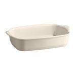 Emile Henry Dikdörtgen 30x19 cm Ekru Fırın Kabı