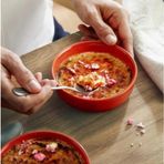 Emile Henry Firin Kabi Yuvarlak Creme Brulee Kirmizi-Burgundy