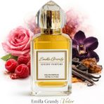 Emilla Grandy NUIT 100 ml Kadın EDP | Siyah Gül & Afrodizyak Etkili Vanilya Orkidesi | Ultra Yoğun Çekicilik & Kalıcılık | Amber Vanilla Kadın Parfümü