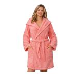 Emillie Kapşonlu Bukle Bornoz -%100 Pamuk - L - XL - Turuncu