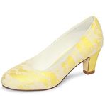 Emily Bridal 1505-1-CB35 Stiletto Sarı Kadın Ayakkabı