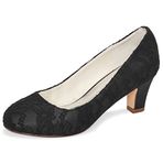 Emily Bridal 1505-1-CB35 Stiletto Siyah Kadın Ayakkabı