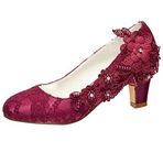 Emily Bridal 1505-1B Bordo Kadın Topuklu Ayakkabı