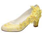 Emily Bridal 1505-1B Sarı Kadın Topuklu Ayakkabı
