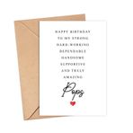 Emily gift Pops Doğum Günü Kartı Şiiri - Pops İçin Doğum Günü Kartı - Babaya Özel Harika Hediye Doğum Günü - Torun, Torun, Torun - Sevimli Doğum Günü Kartı