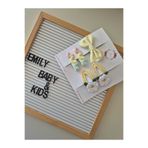 emilybabykids El Yapımı Örgü Çiçek ve Pastel Kalpler Saç Tokası Seti - Bebek ve Çocuk Hediye Paketi