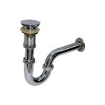 Emin Aksesuar Krom Lavabo Sifonu Stoplu Pop-Up Q 32MM