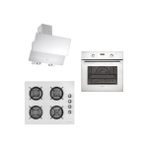 Eminçelik Lüx Beyaz Ankastre Set Modeli (Ao 2163 W60 Fırın + Ah 1240 WG60 Ocak) A Enerji Sınıfı