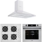 Eminçelik ve Afm Tech Marka / Empol Beyaz Turbolu Ankastre Set (FM7701 + 12226 +1420 W60 Piramit)