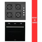 Eminçelik ve Afm Tech Markalı /fethy-01 Turbolu Dijital 2'li Siyah Ankastre Set ( 12 225 + FM7700)