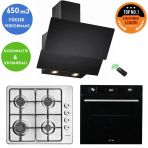 Eminçelik ve Afm Tech Markalı / Ino Siyah Inox Ankastre Set (31 220 Emaye + FM7700+CH 1454 Rc B60)