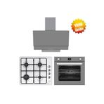 Eminçelik ve Afm Tech Markalı / Meen Emaye Ocak / Ankastre Beyaz Set ( 31 221 + FM7710 + FM3407 )