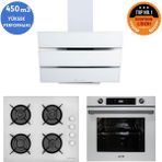 Eminçelik ve Afm Tech Markalı /plus Dijital Turbolu Ankastre Set (12 226 + FM7701 + FM3251) - Beyaz