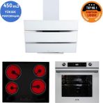 Eminçelik ve Afm Tech Markalı/ Senq Elektrikli Vitro. Dijital Ankastre Set (VC640 +FM7701+ FM3251) - Siyah