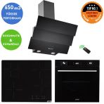 Eminçelik Ve Afm Tech Markalı / Veq Elektrikli Dijital Ankastre Set (Fm7700+V6-04 + Ch 1455 Rc B60)