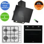 Eminçelik ve Afm Tech Markalı / Xen Emaye Inox Siyah Ankastre Set (31 220 + FM7700+CH 1460 Rc B60)