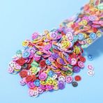 Eminönü Toptancı Karışık Glitter Doldu Malzemesi Epoksi Reçine Dolgusu Figür 5 gr Emoji Modelleri - Renkli