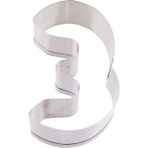 Eminönü Toptancı Kek Kurabiye ve Pasta Kalıbı Metal 3 Sayı Büyük Boy Rakam 8.5 cm - Gümüş