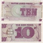 Emir Collection Ingiltere 1972 Yılı 10 Yeni Pence Ordu Parası Yabancı Kağıt Para Çil (Unc) Koleksiyon Para