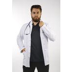 EMIR Erkek Beyaz Uzun Kollu 80 Cm Hakim Yaka Alpaka Öğretmen Doktor Eczacı Hemşire Önlüğü
