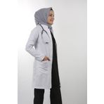 EMIR Kadın Beyaz Uzun Kollu 90 Cm Hakim Yaka Alpaka Öğretmen Doktor Eczacı Hemşire Önlüğü