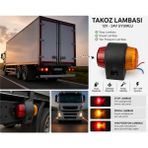 Emir Mega Oto Market 12V-24V Takoz Lambası Kırmızı Sarı Yan Pozisyon Stop Sinyal Lamba Kamyon Tır Uyumlu