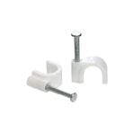 Emirhan Nalbur Kroşe Çelik Beton Çivili Kablo Tutucu Kablo Kroşesi No:1 ( 100 Adet ) ( 3 x 4 Mm)